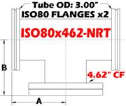 ISO80 To 4.62" OD Conflat Non - Reducing Tee ISO80x462 - NRT - Chemtech Scientific Incorporated