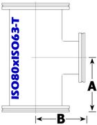 ISO80 to ISO63 Reducing Tee (ISO80xISO63-T)