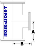 ISO80 to ISO63 Reducing Tee (ISO80xISO63 - T) - Chemtech Scientific Incorporated
