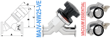 NW25 Manual Angle Inline Valve (MAIV-NW25-VE)
