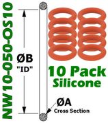 NW10 Silicone O-Rings (NW10-050-OS10)