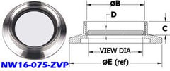 NW16 Glass Viewport NW16 - 075 - ZVP - Chemtech Scientific Incorporated