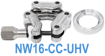 NW16 HV to UHV Metal Seal Centering Ring Plus Chain Clamp NW16 - CC - UHV - Chemtech Scientific Incorporated