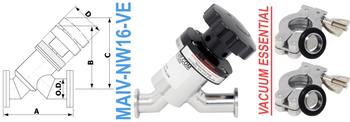 NW16 Manual Angle Inline Valve (MAIV - NW16 - VE) - Chemtech Scientific Incorporated
