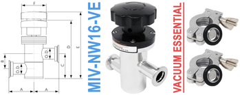 NW16 Manual Inline Vacuum Valve (MIV - NW16 - VE) - Chemtech Scientific Incorporated