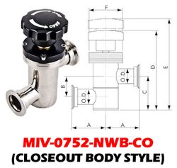 NW16 Manual Inline Valve MIV-0752-NWB-CO