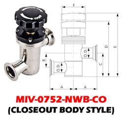 NW16 Manual Inline Valve MIV - 0752 - NWB - CO - Chemtech Scientific Incorporated