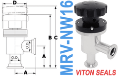 NW16 Manual Right Angle Valve (MRV - NW16 - OS) - Chemtech Scientific Incorporated