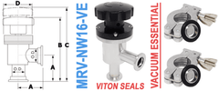 NW16 Manual Right Angle Valve (MRV - NW16 - VE) - Chemtech Scientific Incorporated