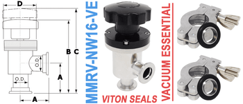 NW16 Mini Manual Right Angle Valve (MMRV - NW16 - VE) - Chemtech Scientific Incorporated