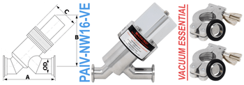 NW16 Pneumatic Angle Inline Valve (PAIV - NW16 - VE) - Chemtech Scientific Incorporated