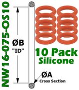 NW16 Silicone O - Rings (NW16 - 075 - OS10) - Chemtech Scientific Incorporated