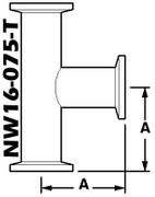 NW16 Tee, Stainless (NW16 - 075 - T) - Chemtech Scientific Incorporated