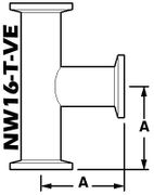 NW16 Tee, Stainless (NW16 - T - VE) - Chemtech Scientific Incorporated