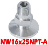 NW16 to 1/4" Male NPT (NW16x25NPT - A) - Chemtech Scientific Incorporated