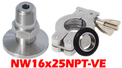 NW16 to 1/4" Male NPT (NW16x25NPT-VE)