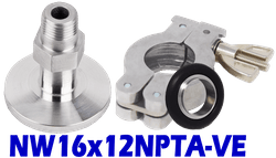 NW16 to 1/8" Male NPT (NW16x12NPTA-VE)