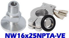 NW16 to 1/4" Male NPT (NW16x25NPTA - VE) - Chemtech Scientific Incorporated