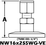 NW16 to 1/4" Swagelok (NW16x25SWG - VE) - Chemtech Scientific Incorporated
