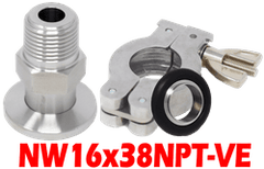 NW16 to 3/8" Male NPT (NW16x38NPT - VE) - Chemtech Scientific Incorporated