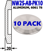 NW25 - Aluminum Blank NW25 - AB - PK10 - Chemtech Scientific Incorporated