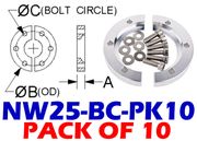 NW25 Bulkhead Clamp (NW25 - BC - PK10) - Chemtech Scientific Incorporated