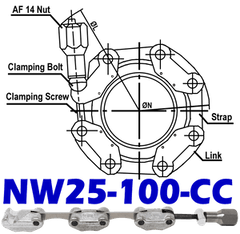 NW25 Chain Clamp for UHV Applications NW25 - 100 - CC - Chemtech Scientific Incorporated