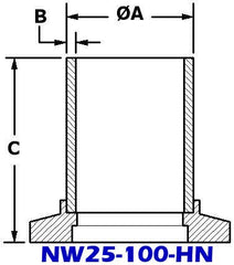 NW25 Half Nipple (NW25 - 100 - HN) - Chemtech Scientific Incorporated