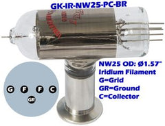 NW25 Platinum Coated Ion Gauge Tube GK - IR - NW25 - PC - BR - Chemtech Scientific Incorporated