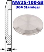 NW25 - Stainless Blank NW25 - 100 - SB - Chemtech Scientific Incorporated