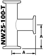 NW25 Tee, Stainless (NW25 - 100 - T) - Chemtech Scientific Incorporated