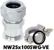 NW25 to 1.00" Swagelok (NW25x100SWG-VE)