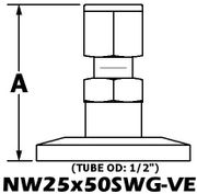 NW25 to 1/2" Swagelok (NW25x50SWG-VE)