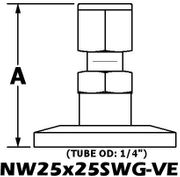 NW25 to 1/4" Swagelok (NW25x25SWG - VE) - Chemtech Scientific Incorporated