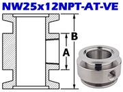 NW25 to 1/8" NPT Female Adaptive Tee (NW25x12NPT - AT - VE) - Chemtech Scientific Incorporated