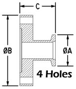 NW25 to 2.12" Conflat Straight Reducer (NW25x212 - VE) - Chemtech Scientific Incorporated