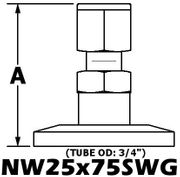 NW25 to 3/4" Swagelok (NW25x75SWG-VE)