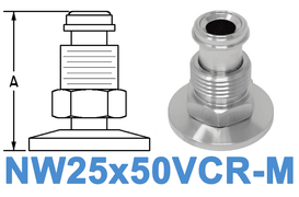 NW25x50VCR - M NW25 to 1/2" (0.50") Male VCR - Chemtech Scientific Incorporated