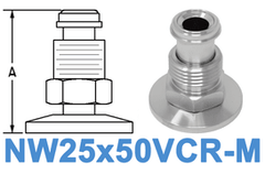NW25x50VCR - M NW25 to 1/2" (0.50") Male VCR - Chemtech Scientific Incorporated