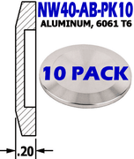 NW40 - Aluminum Blank NW40 - AB - PK10 - Chemtech Scientific Incorporated