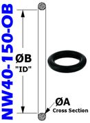 NW40 Buna - N O - Ring (NW40 - 150 - OB) - Chemtech Scientific Incorporated