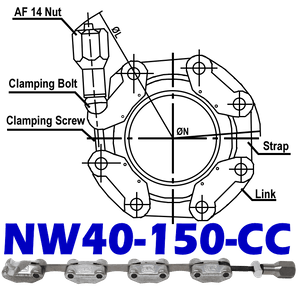 NW40 Chain Clamp for UHV Applications NW40-150-CC