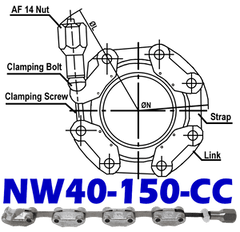 NW40 Chain Clamp for UHV Applications NW40 - 150 - CC - Chemtech Scientific Incorporated