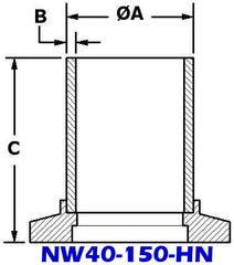 NW40 Half Nipple (NW40-150-HN)