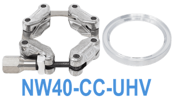 NW40 HV to UHV Metal Seal Centering Ring Plus Chain Clamp NW40 - CC - UHV - Chemtech Scientific Incorporated