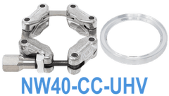 NW40 HV to UHV Metal Seal Centering Ring Plus Chain Clamp NW40 - CC - UHV - Chemtech Scientific Incorporated