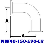 NW40-150-E90-LR Long Radius Elbow (NW40 Series)