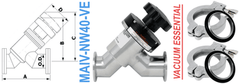 NW40 Manual Angle Inline Valve (MAIV - NW40 - VE) - Chemtech Scientific Incorporated