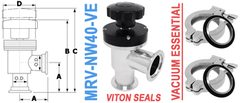 NW40 Manual Right Angle Valve (MRV - NW40 - VE) - Chemtech Scientific Incorporated