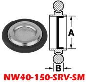 NW40 Mesh Screen Ring Viton O - Ring NW40 - 150 - SRV - SM - Chemtech Scientific Incorporated